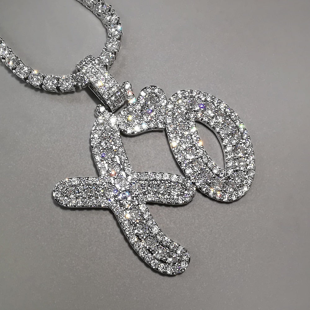 AAA Zircon Heart XO Pendant Necklace