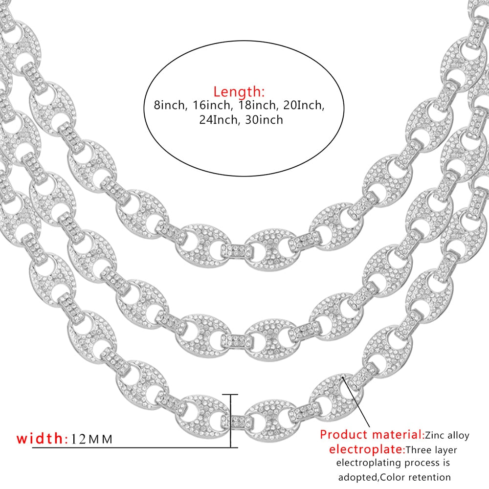 HIP HOP Iced Out CZ Cuban Link Chain