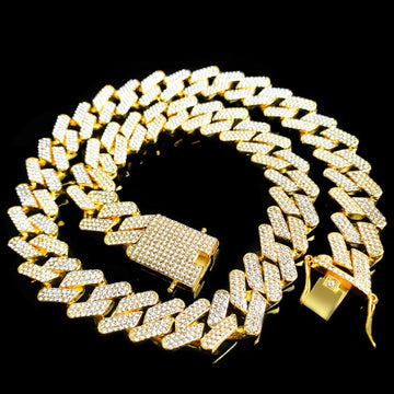 20MM Hip Hop Iced Out Cuban Necklace Chain