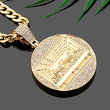 Last Supper Jesus Iced Out Bling Zircon Charm Men's Pendant Necklace - Oshlily