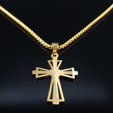 Cross Stainless Steel Pendeantt Necklace for Men - Oshlily