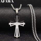 Cross Stainless Steel Pendeantt Necklace for Men - Oshlily