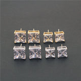 Classic Square Cubic Zirconia Stud Earrings