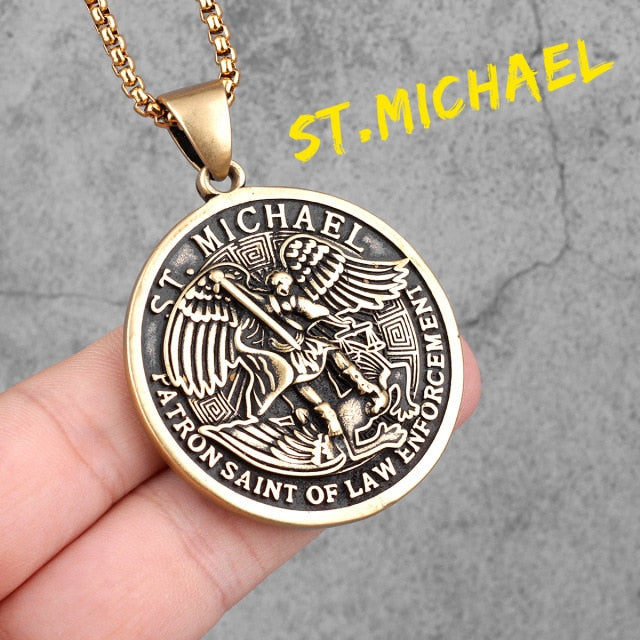 Archangel St.Michael Guardian Pendant Necklace