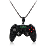 Iced Out Game Controller Handle Pendant Necklace