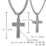 Arc-shaped Cross Iced Out Bling Bling Crystal Pendant Necklace