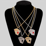 Playing Cards Pendants Necklaces