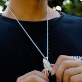 Praying Hands CZ Stones Pendant Necklace