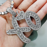 AAA Zircon Heart XO Pendant Necklace