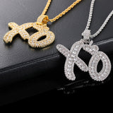 AAA Zircon Heart XO Pendant Necklace