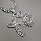 AAA Zircon Heart XO Pendant Necklace