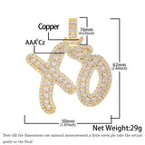 AAA Zircon Heart XO Pendant Necklace