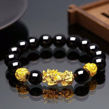 Obsidian Stone Beads Luck Bracelet