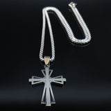 Cross Stainless Steel Pendeantt Necklace for Men - Oshlily