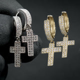 Bling Zicorn Cross Stud Earrings