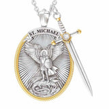St. Michael The Archangel Pendant Necklace - Oshlily