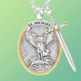 St. Michael The Archangel Pendant Necklace - Oshlily