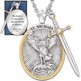 St. Michael The Archangel Pendant Necklace - Oshlily