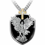 Archangel Angel Wings Protect Us Pendant Necklace