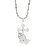 Prayer Cross Pendant Necklace 60 CM Chain - Oshlily