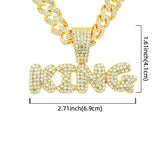 Iced Out Bling KING Pendant Necklace with 13mm Miami Cuban Chain