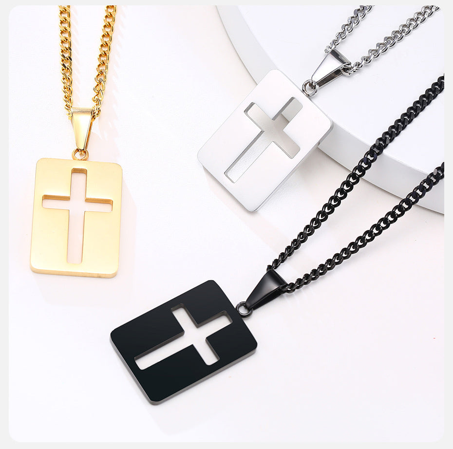 Minimalist Cross Faith Pendant Necklace