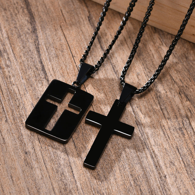 Minimalist Cross Faith Pendant Necklace