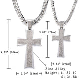Large Cross Pendant Iced Out Shining Crystal Pendant Necklace - Oshlily