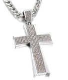 Large Cross Pendant Iced Out Shining Crystal Pendant Necklace - Oshlily